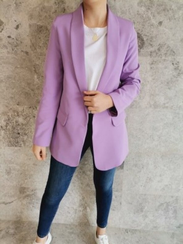 Lila Blazer Ceket - 1