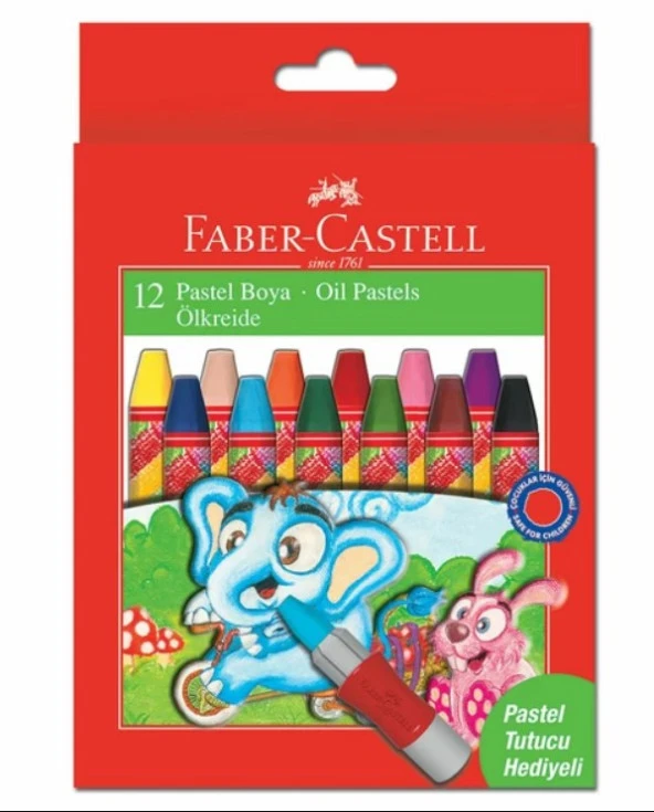 Faber Castell Pastel Boya 12li ve Pastel Tutucu