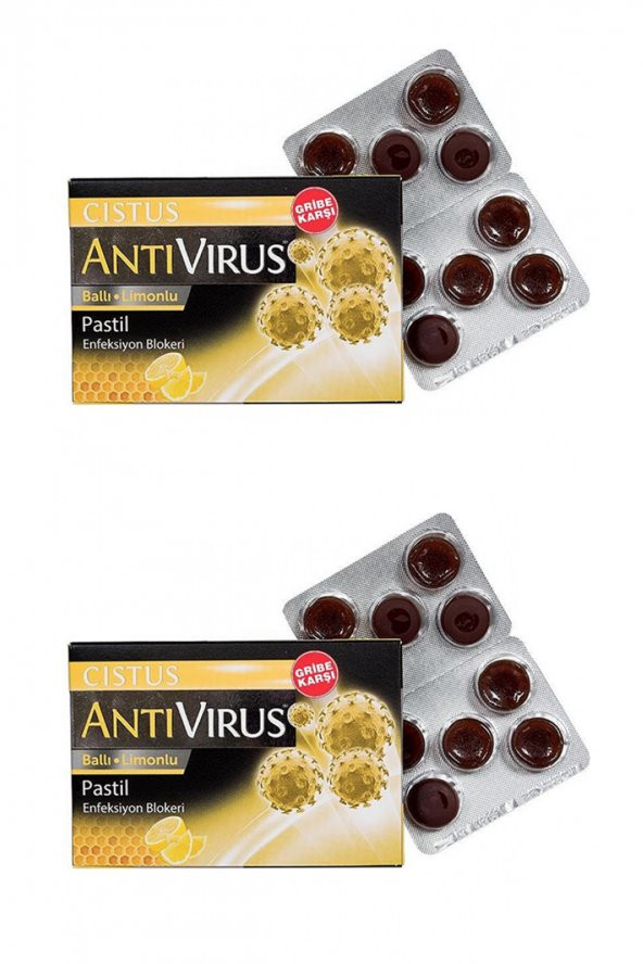 cistus Anti-Virüs Pastil Ballı Limonlu 2li paket