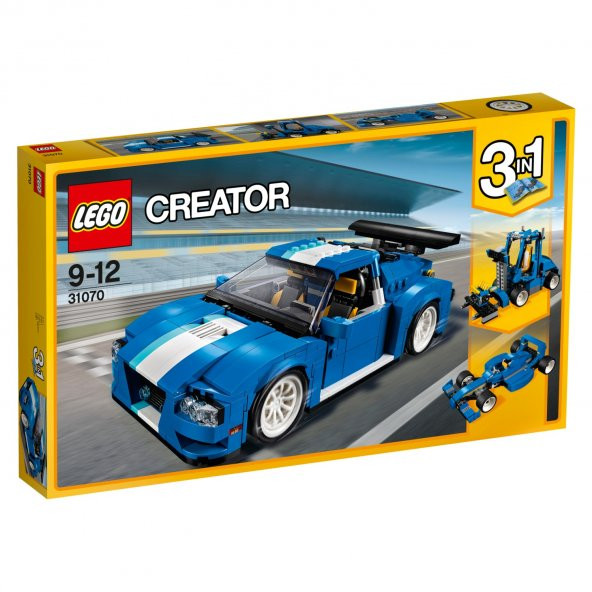 Orjinal Lego Creator Turbo Pist Yarışçısı Forklift ve Yarış Arabası 3 ü 1 Arada Orjinal Lego Creator 31070