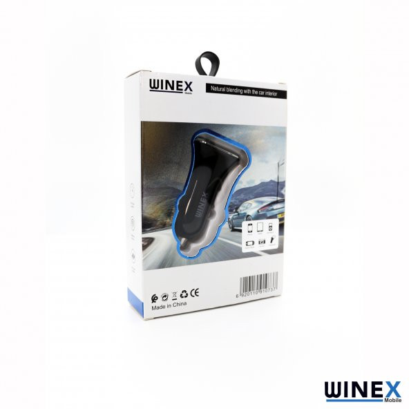 Winex UsbA PD18W Çift Çıkışlı 36W Araç Şarj Aleti Siyah W002 - 5