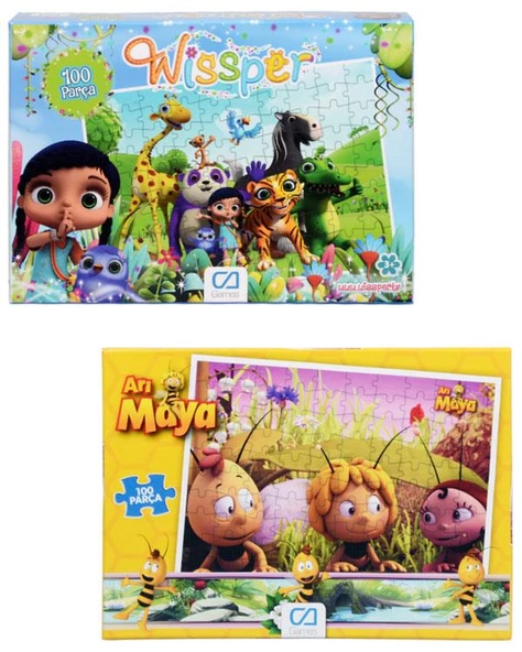 Wissper ve Arı Maya 100 Parça Puzzle 2li Set