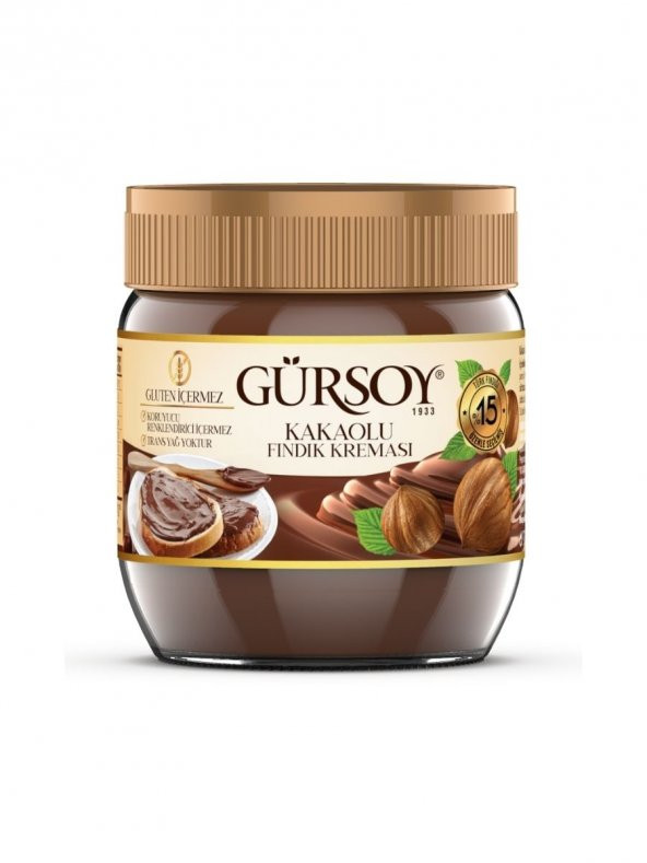 Gürsoy Kakaolu Fındık Kreması Cam Kavanoz 400 g