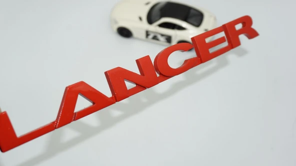 DK Tuning Lancer Bagaj Kırmızı Yazı Logo Arma Mitsubishi İle Uyumlu