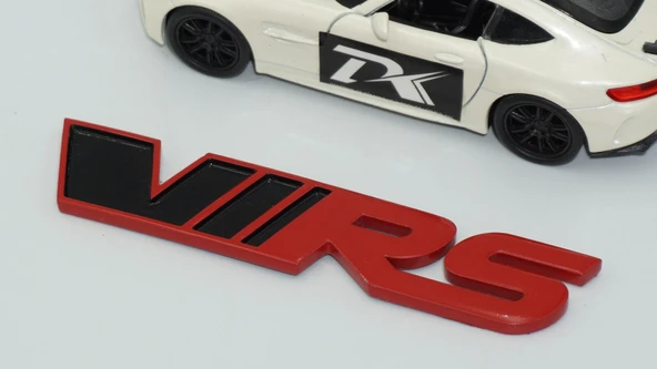DK Tuning Skoda VRS Bagaj Kırmızı Siyah Kırmızı Siyah 3M 3D Logo Arma - 4