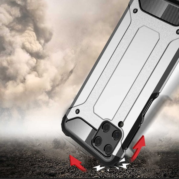 Galaxy M22 Kılıf Zore Crash Zırh Silikon Kılıf - 9