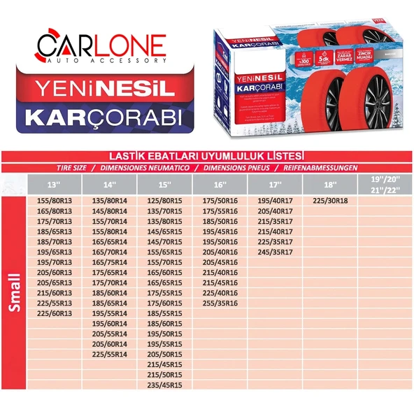 Kar Çorabı  Small Beden- C.Active Series - Zincire Gerek Yok.! - Aynı Gün Kargo - 2
