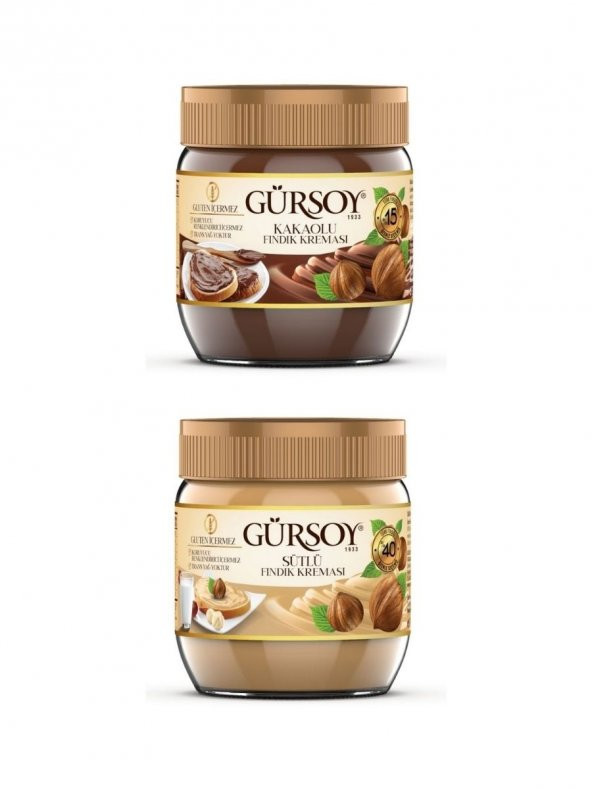 Sütlü Fındık Kreması 400 G & Kakaolu Fındık Kreması 400 G