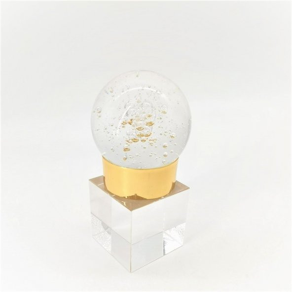 Crearthome Dekoratif Aksesuar Küçük Boy Kristal Küre Gold FA59A - 2