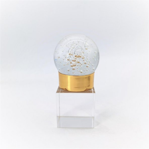 Crearthome Dekoratif Aksesuar Küçük Boy Kristal Küre Gold FA59A - 3