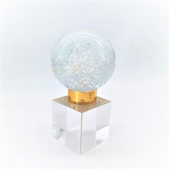 Crearthome Dekoratif Aksesuar Büyük Boy Kristal Küre Gold FA59A - 2