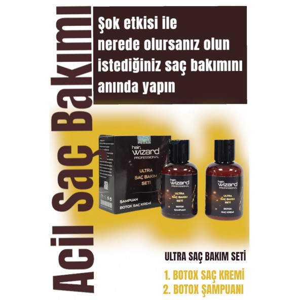 Profesyonel Botox Acil Saç Bakımı / Şok Terapi Ultra Saç Bakım Seti Pratik Uygulama - 4