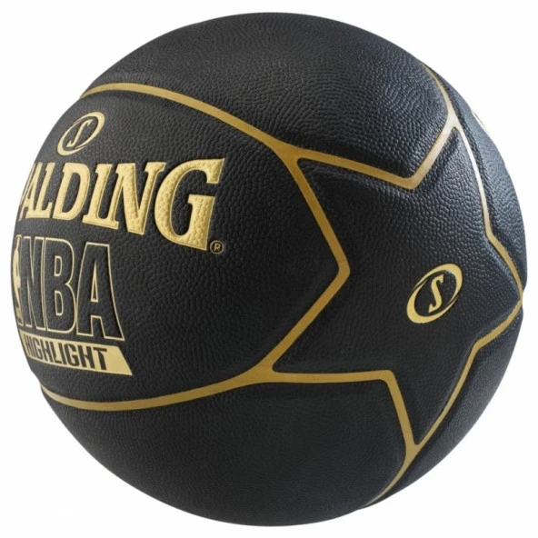 Spalding Highlight Black Gold 2021 Basket Topu - 2