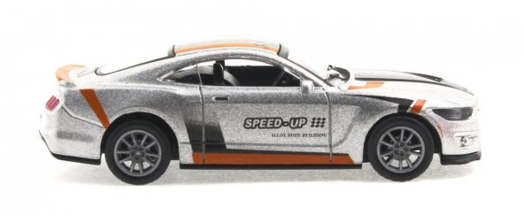 Die Cast Çek Bırak Metal Gri Yarış Arabası - 3