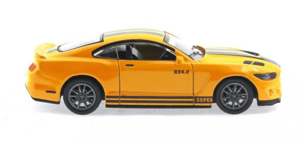 Die Cast Çek Bırak Metal Sarı Spor Araba - 3