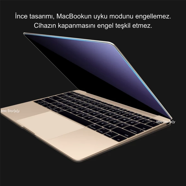 Macbook Pro 16 inç M1-M2-M3-M4 Ekran Koruyucu Mavi Işık Filtresi (TouchID'li Pro) A2485 A2780 A2991 A3403 A3186 ile Uyumlu Anti Blue Ray - 6