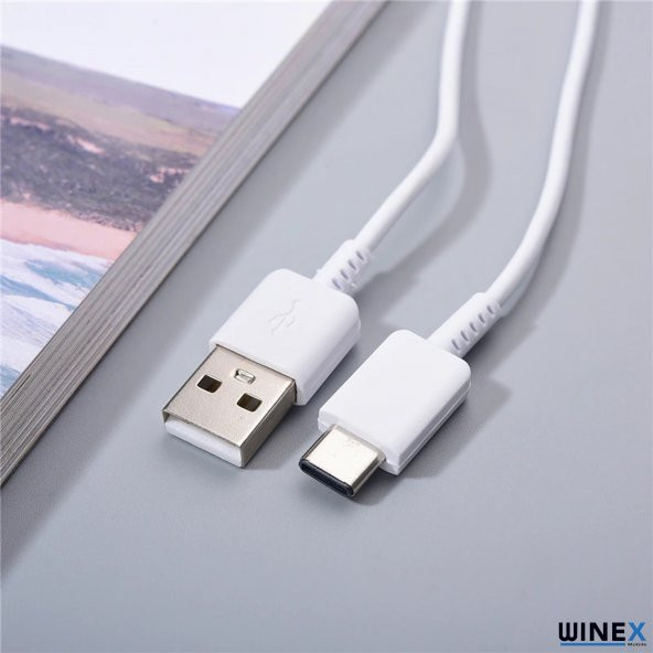 Winex DG970BBE UsbA to Type-C Data ve Şarj Kablosu Beyaz - Resim 3