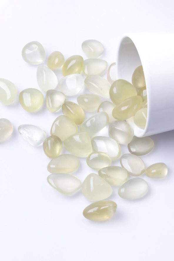 Limon Kuvars Doğal Taş Tamburlanmış Parça - Tımbıl