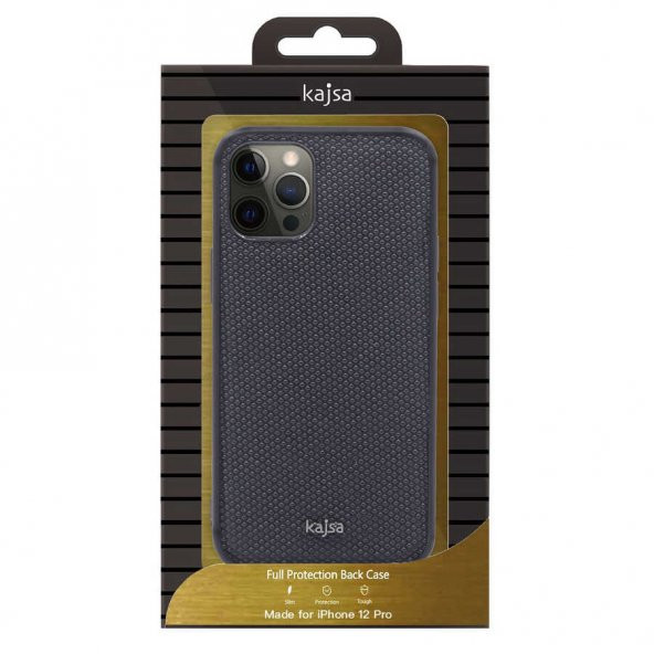 iPhone 12 Pro Kılıf Kajsa Preppie Serisi Dark Kapak - 5
