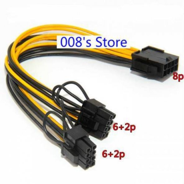 8 Pin Power Splitter Pci-E Molex 8 Pin çoklayıcı kablo 8 pin - 2
