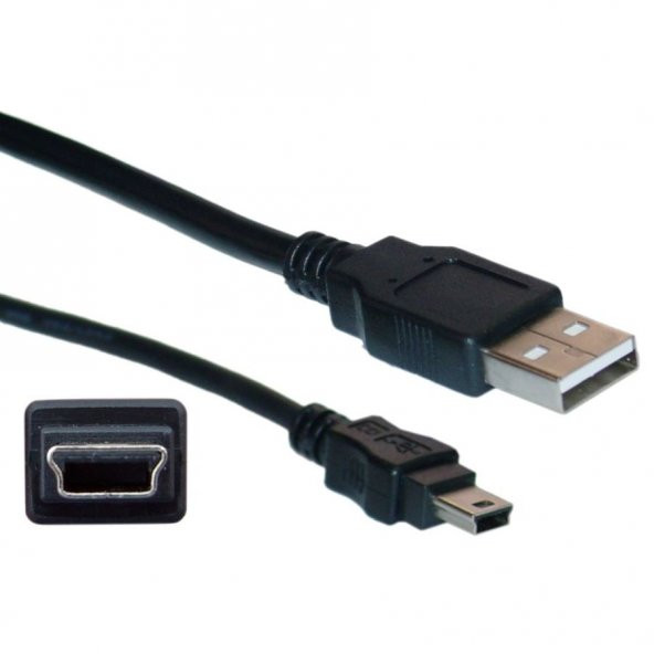 1 Metre 5 Pin Mini Usb Erkek Usb 2.0 Mini Usb B Kablo Mp3 Kamera
