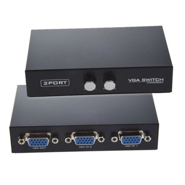 2 Port VGA Seçici Vga Switch VGA SWITCH Düğmeli Vga Çoklayıcı vga - 2