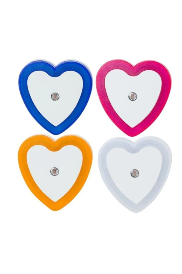 GECE LAMBASI MERCEKLİ FOTOSELLİ KALPLİ SENSÖRLÜ GECE LAMBASI TURUNCU GECE LAMBASI ALİTECH-3 - Resim 2