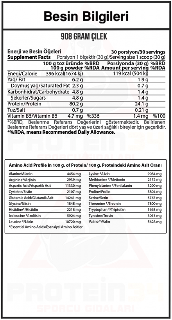 Hardline Whey 3 Matrix Çilek Aromalı 908 Gr Protein Tozu - 2