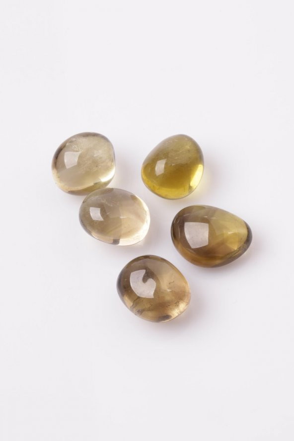 Limon Kuvars Doğal Taş Tamburlanmış Parça - Tımbıl - 2