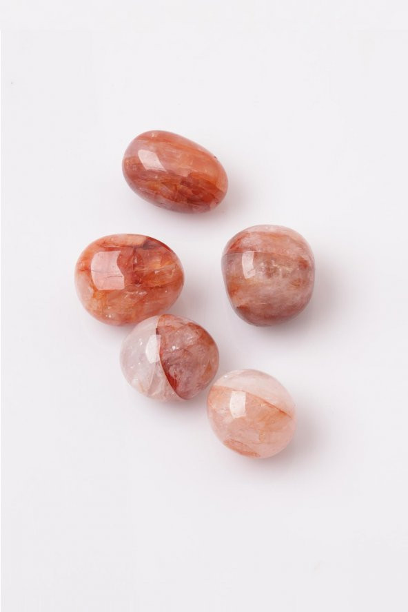 Hematoid Kuvars Doğal Taş Tamburlanmış Parça - Tımbıl - 2