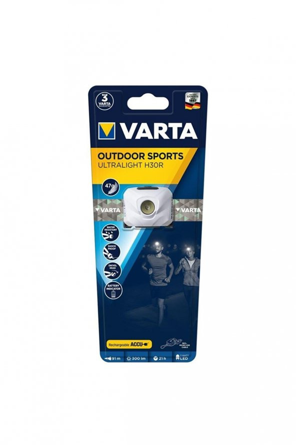 D-light VARTA OUTDOOR SPORTS ULTRALIGHT H30R BEYAZ KAFA FENERİ - 4