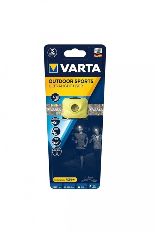 D-light VARTA OUTDOOR SPORTS ULTRALIGHT H30R YEŞİL KAFA FENERİ - 4
