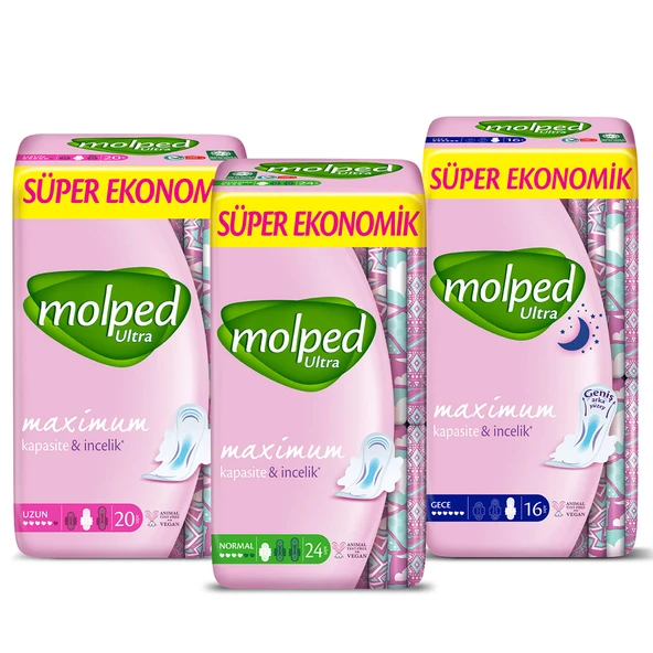 Molped Ultra Hijyenik Ped Süper Ekonomik Karma Paket 60 Adet - 2