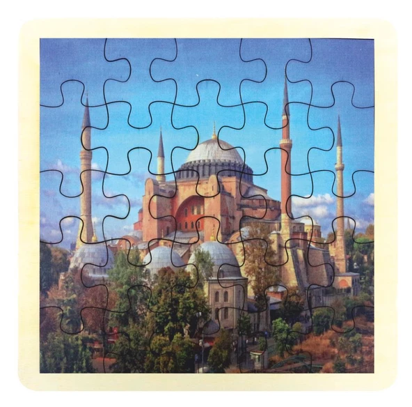 MUKADDES YERLER AYASOFYA AHŞAP PUZZLE 33X33 CM