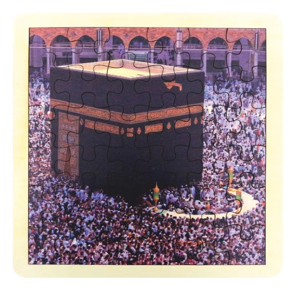 MUKADDES YERLER KABE AHŞAP PUZZLE 33X33 CM