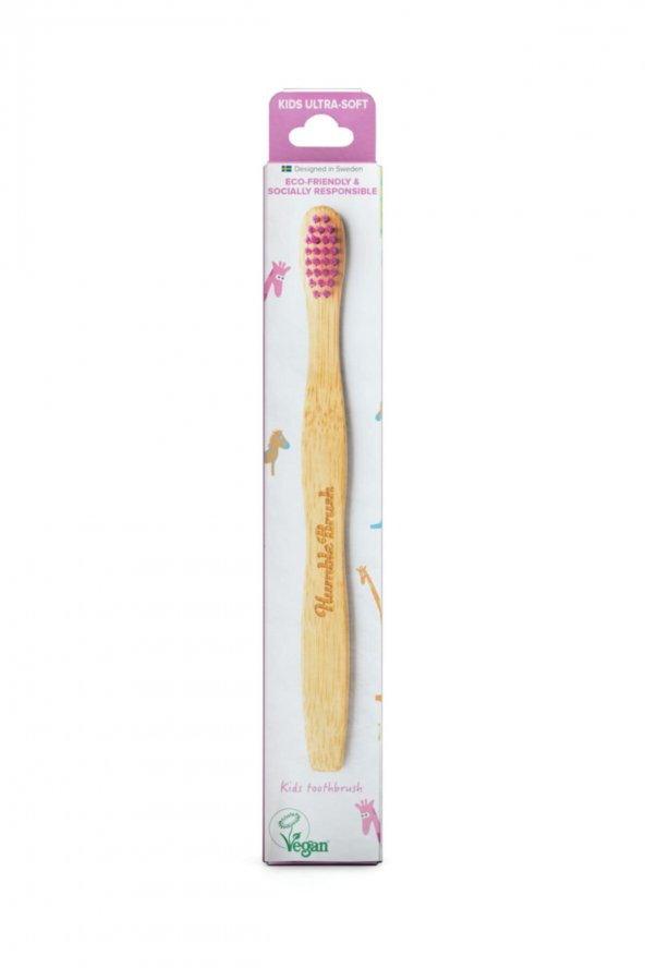 Humble Brush Ultra Yumuşak Bambu Diş Fırçası Pembe Çocuk