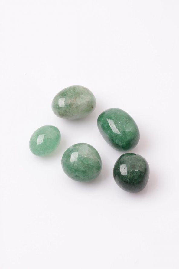 Green Kuvars Doğal Taş Tamburlanmış Parça - Tımbıl - 2