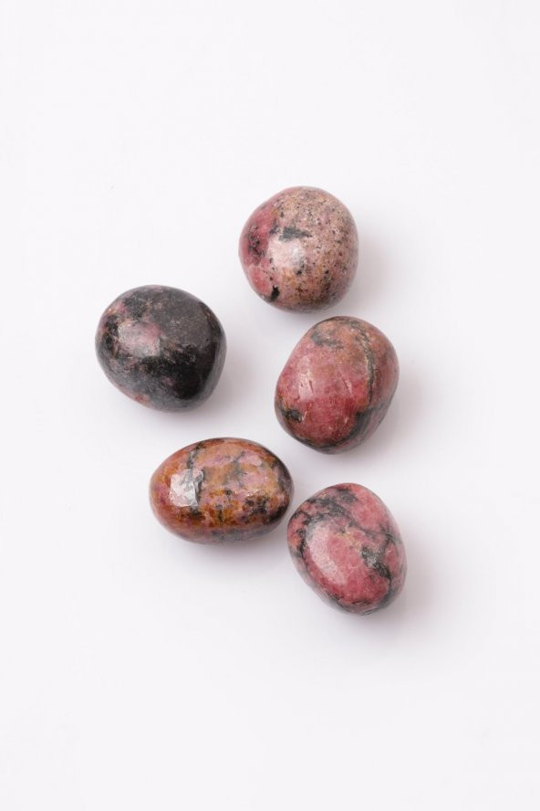 Rodonit Doğal Taş Tamburlanmış Parça - Tımbıl - 2