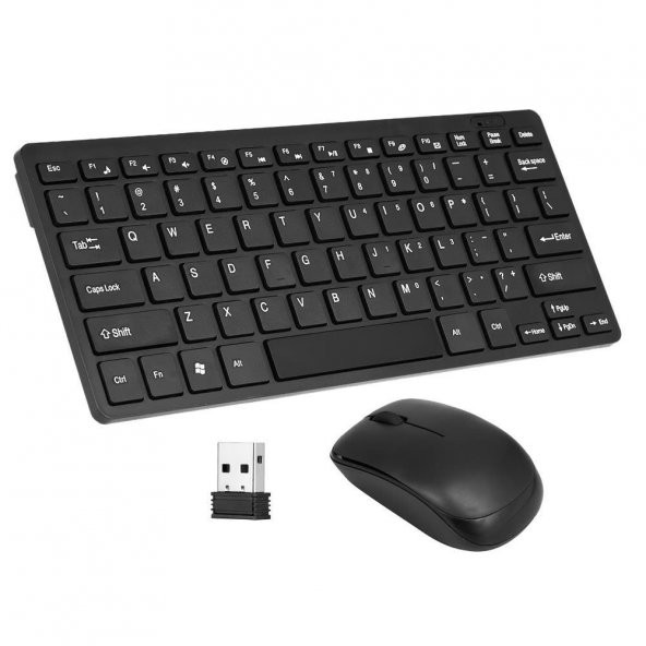 Klavye Mouse Seti 2.4G Wireless 78 Tuşlu Klavye Taşınabilir