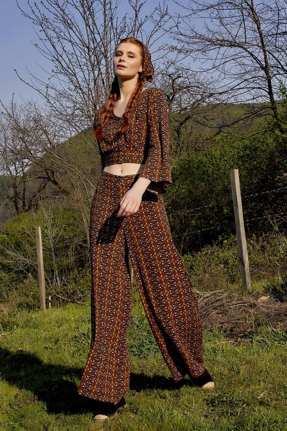 Palazzo Yüksek Bel Bol Kesim Pantolon - 2