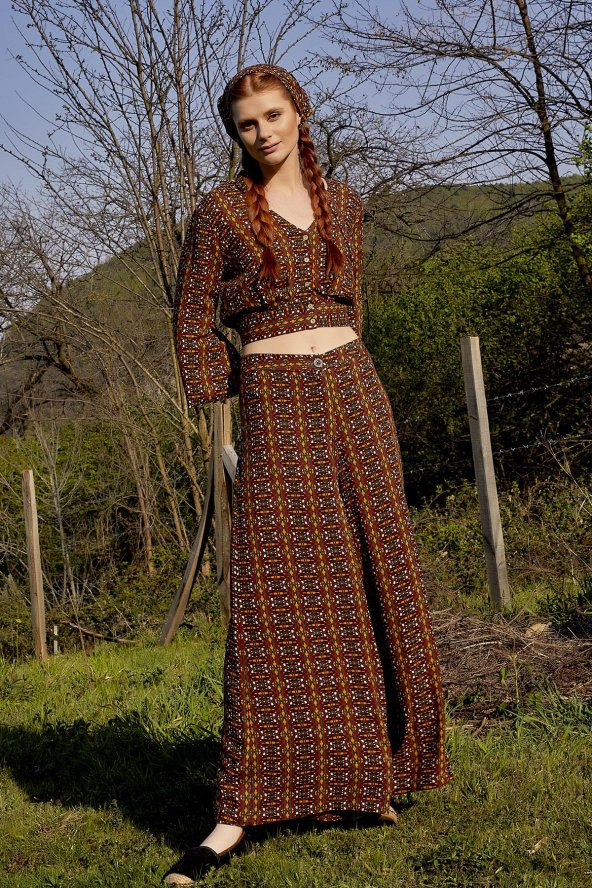 Palazzo Yüksek Bel Bol Kesim Pantolon - 4