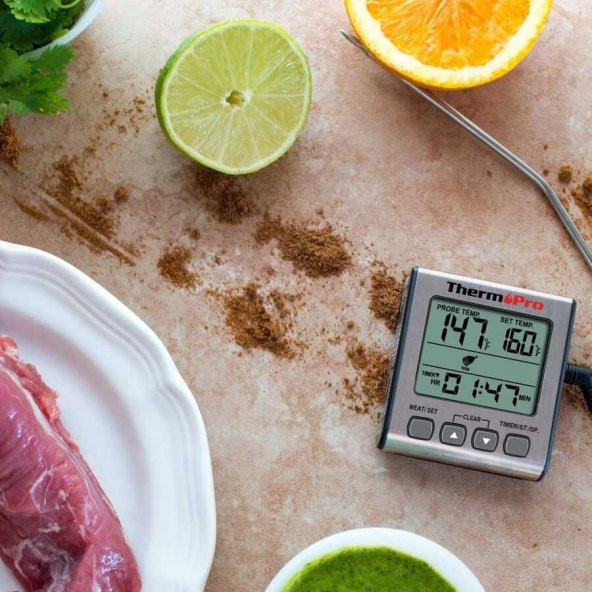 ThermoPro Dijital Problu Et Barbekü Gıda Termometresi - Resim 8