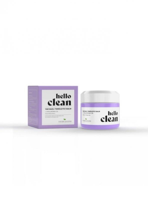 Herbaderm Hello Clean Yağ Bazlı Temizleyici Balm Yoğun Nemlendirici + Hyaluronik 3d