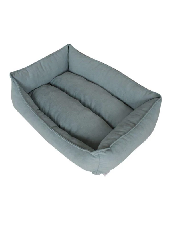 Yıkanabilir Kumaş Konforlu Kedi Köpek Yatağı Yeşil Medium 65x45