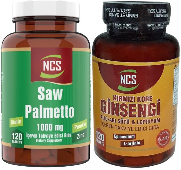 Ncs Saw Palmetto 120 Tablet Kırmızı Kore Ginseng 120 Tablet - Resim 5