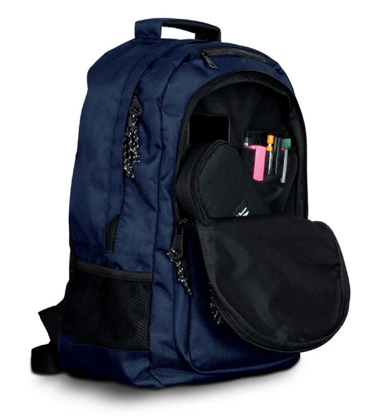 Jacbag Student Üç Bölmeli Lacivert Çocuk Genç Yetişkin Sırt Çantası - Okul, Günlük Seyahat - 4
