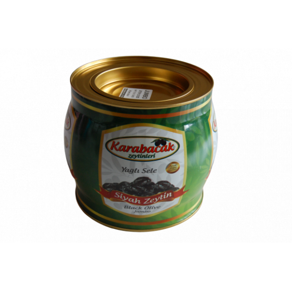 KARABACAK YAĞLI SELE SİYAH ZEYTİN JUMBO XS 2 KĞ TENEKE - 3