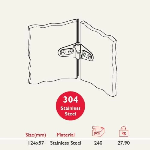 Kabin Menteşesi Paslanmaz Oval - Resim 2
