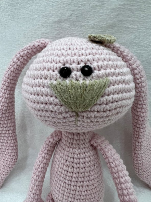 Amigurumi Tavşan Uzun Kulaklı Pembe - 2