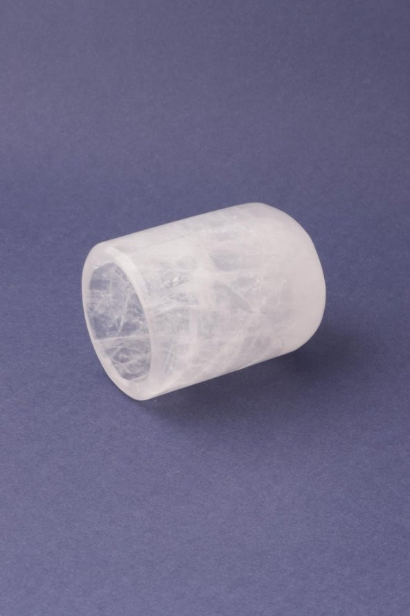 Kristal Kuvars Doğal Taş Bardak - Resim 2